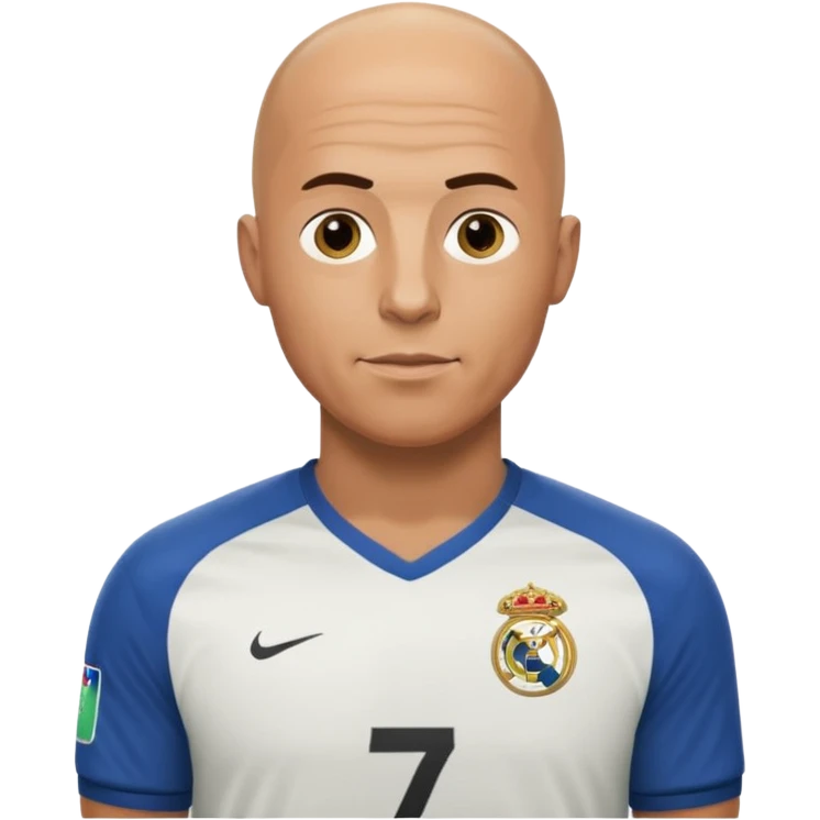 bald man wearing ronaldo football jersey emoji