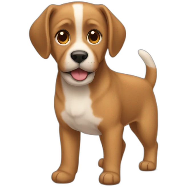 Una perrita color café raza grande emoji