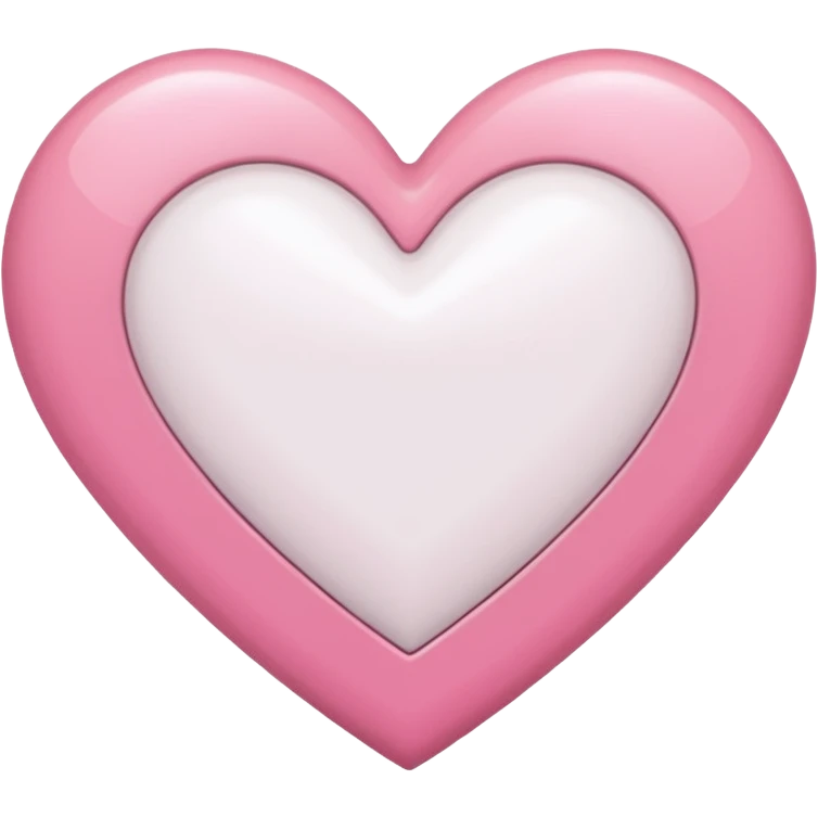 Coração rosa e branco emoji