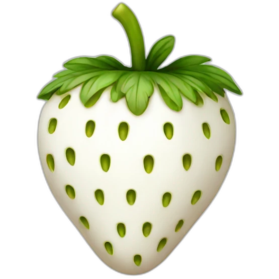 White strawberry emoji