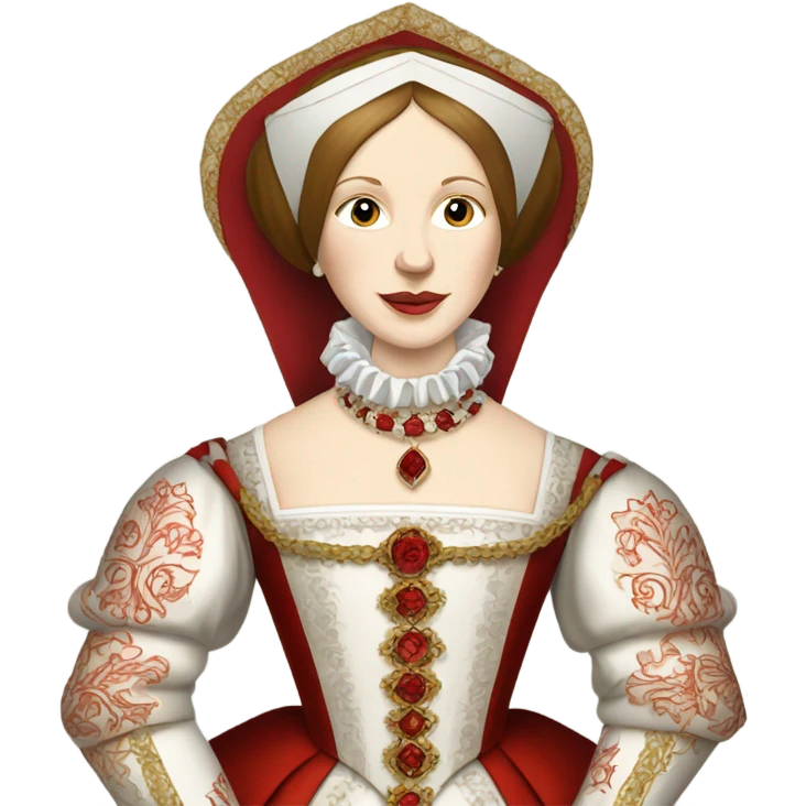 Mary Tudor I detailed white and red emoji