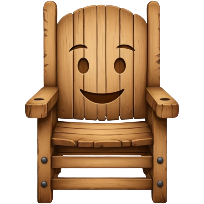 Chair with face emoji