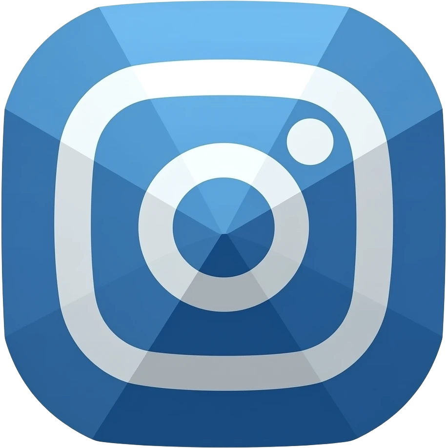 Çokgenli instagram mavi yik emoji