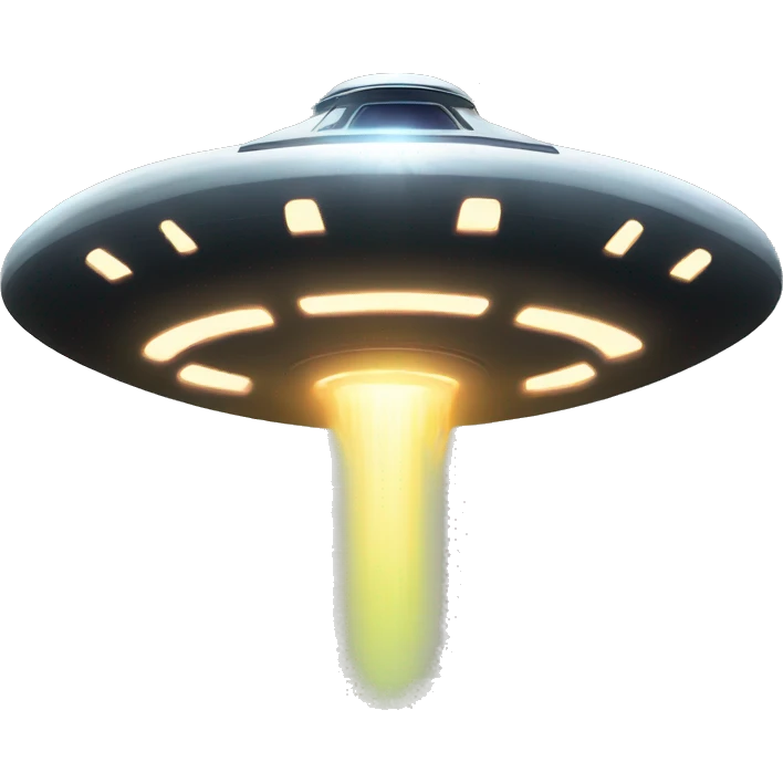 UFO beaming up a  emoji