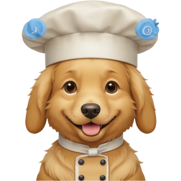 chef golden dog emoji