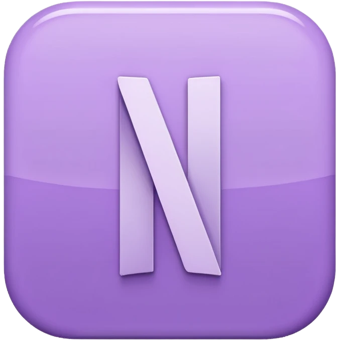 Netflix aesthetic "N" logo in pastel purples emoji