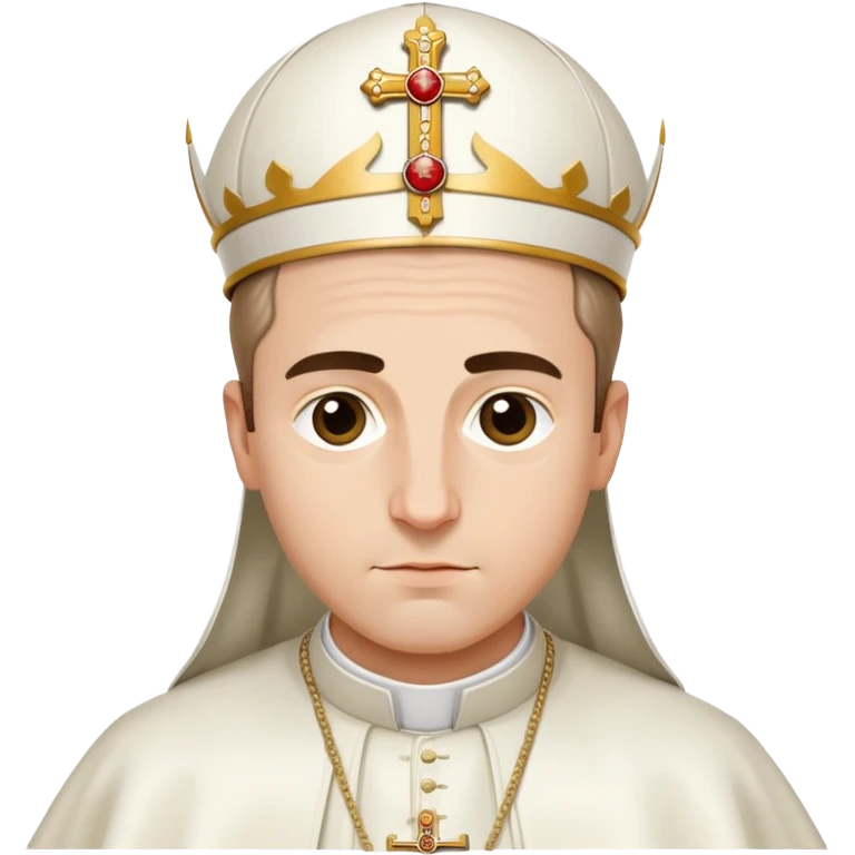 Young pope with modern papal attire emoji