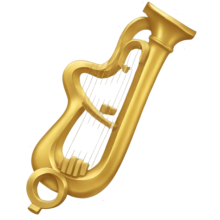 Gold lyre emoji