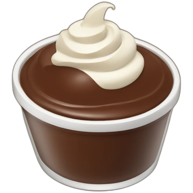 Chocolate mousse emoji