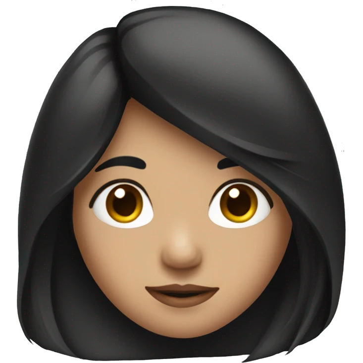 Girl with long black hair emoji