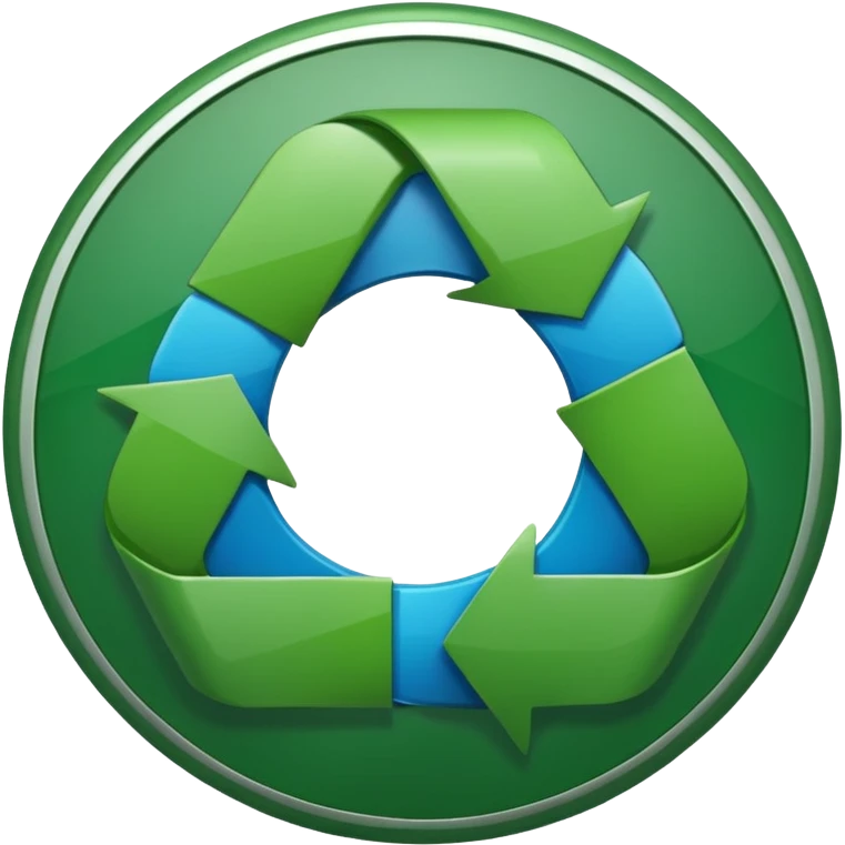 CIRCULO COM SETASSIMBOLO DE RECICLEAGEM REDONDO emoji