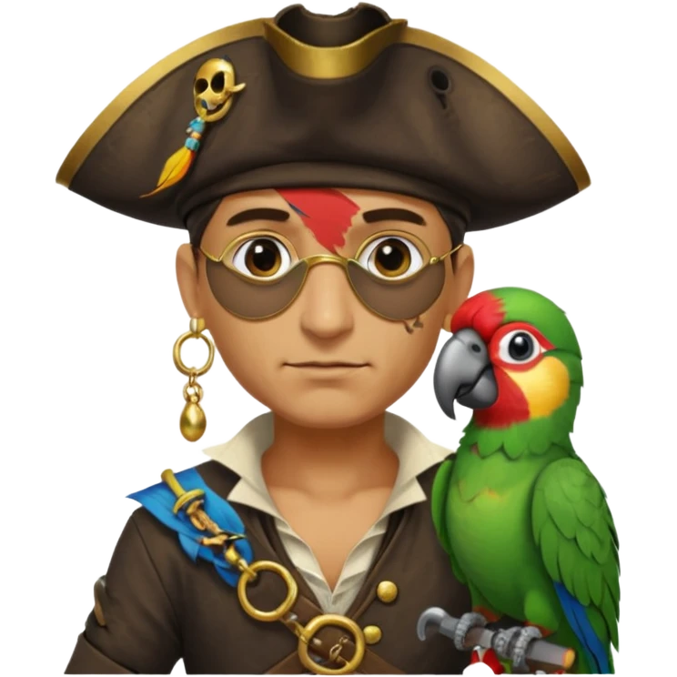 pirate and parrot emoji
