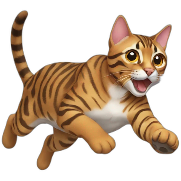 bengal cat pouncing emoji