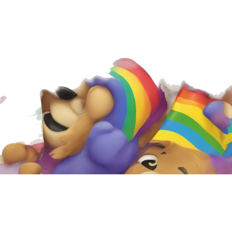 rainbow bear in strong colors emoji