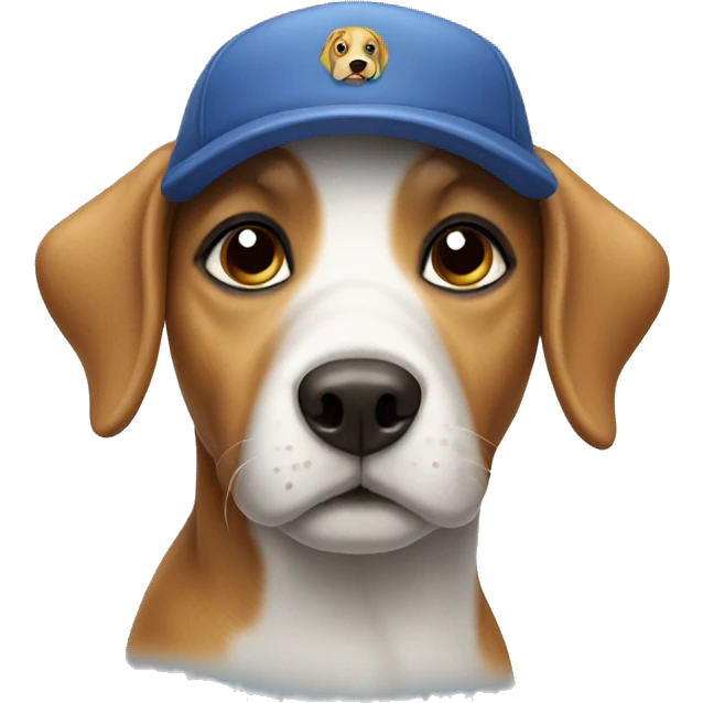 Dog wearing a cap emoji