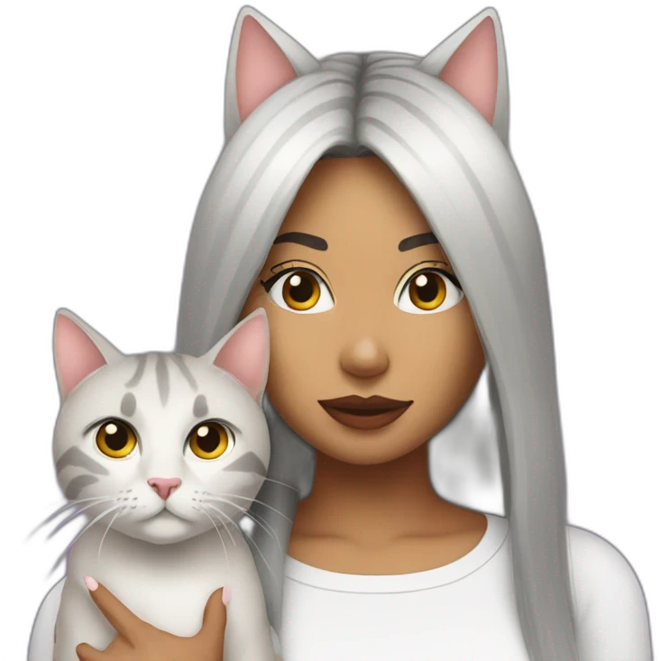 Nicki and a cat emoji