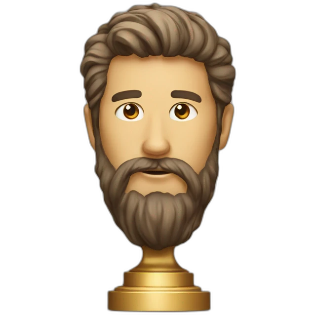 Trophy for longest beard emoji