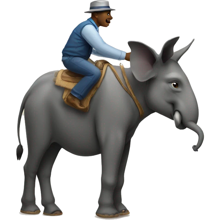 Voter getting off of mule then Voting for elephant  emoji