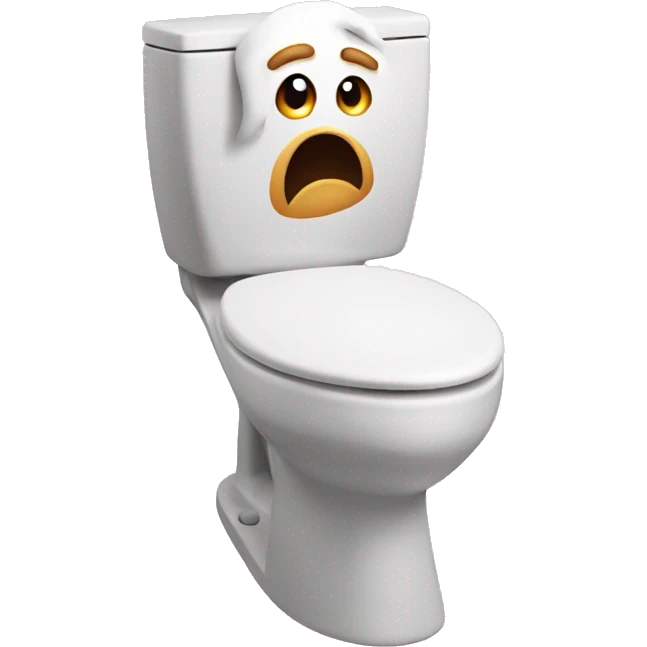 Head comes out of toilet emoji