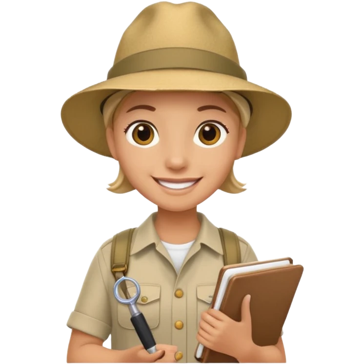 island tour guide with a notebook  emoji