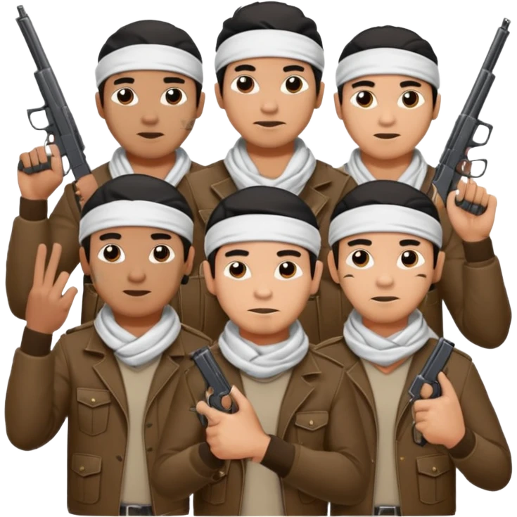 Norteño gang with 14, hand gang signs and guns emoji
