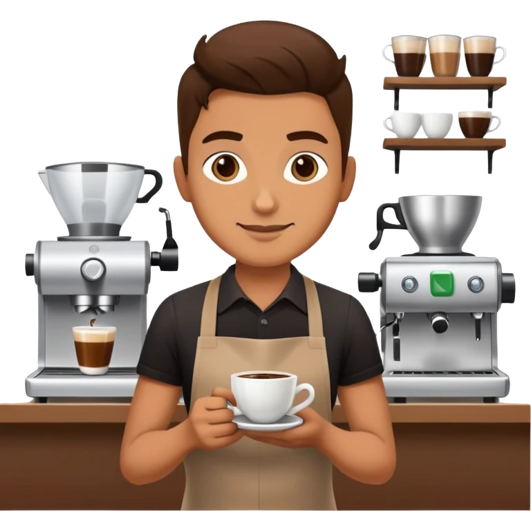 barista making coffee in a cafe emoji
