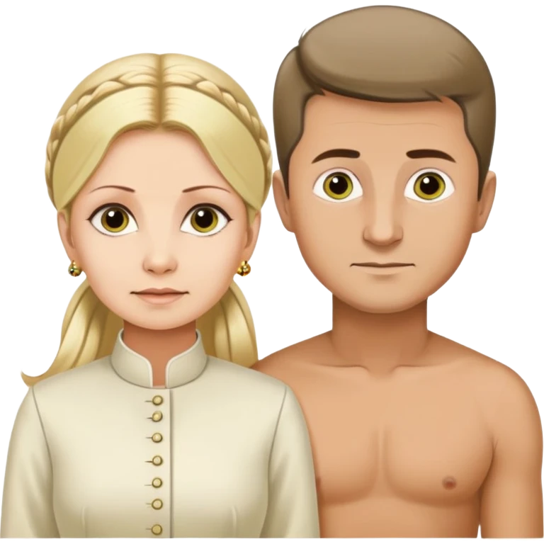 Зеленський стоит около Тимошенко голий emoji