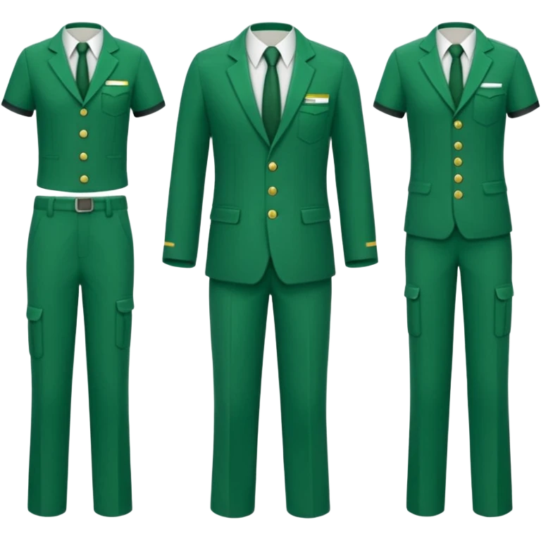 green academia uniform with pants emoji