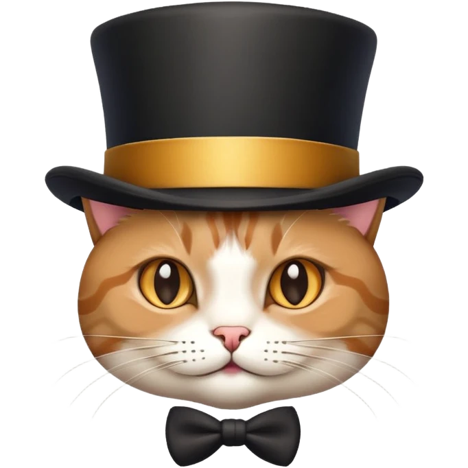 Cat warring Top hat emoji