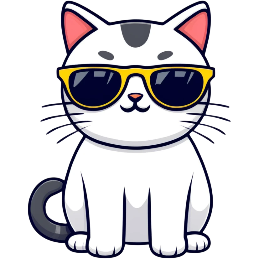Cat with sunglasses emoji