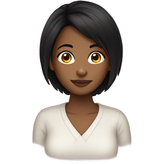black hair cozy girl  emoji