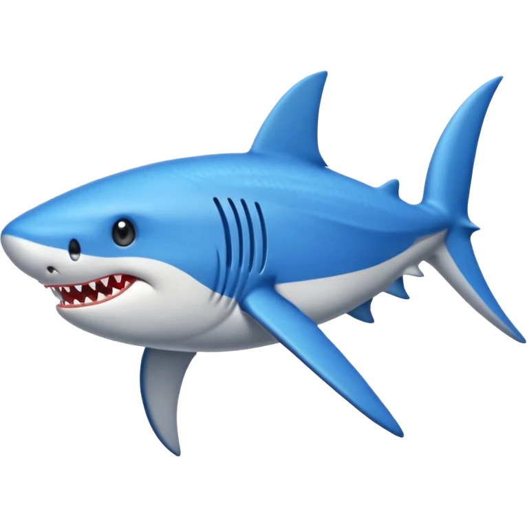 Tiburón con tenis azules emoji