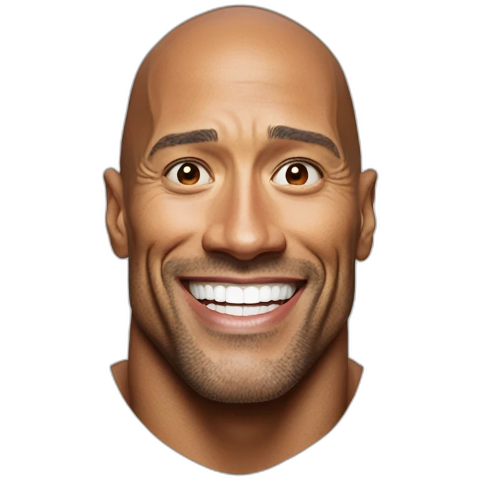 Dwayne Johnson smile emoji