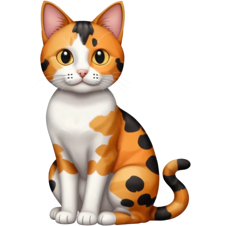 full body patchy calico tabby cat emoji