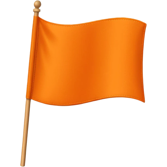 Handheld Flag orange emoji