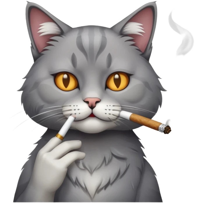 Cat smoking a joint emoji