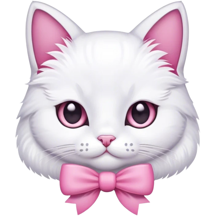 Cat with a pink bow emoji