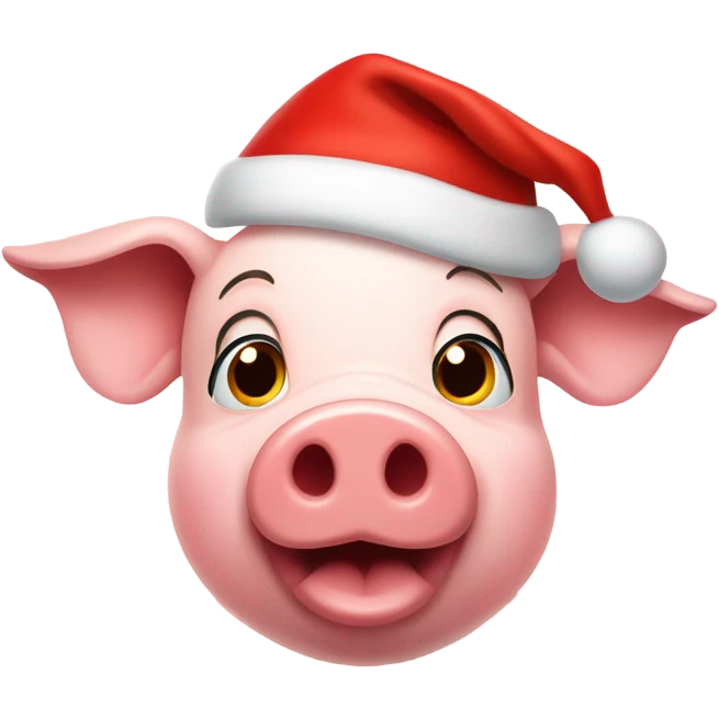 pig with santa hat emoji