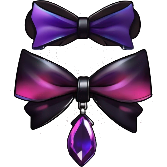  kawaii edgy black purple red ethereal fantasy beautiful elegant nargacuga-Noivern-cat-Fakemon collar harness bow tie jewelries emoji