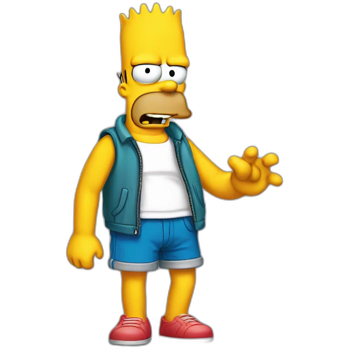A limp Bart Simpson emoji