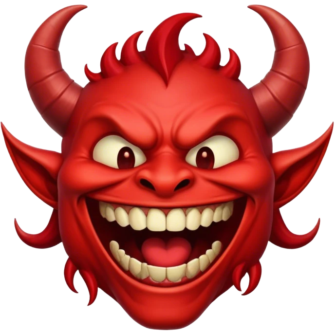 Laughing demon emoji