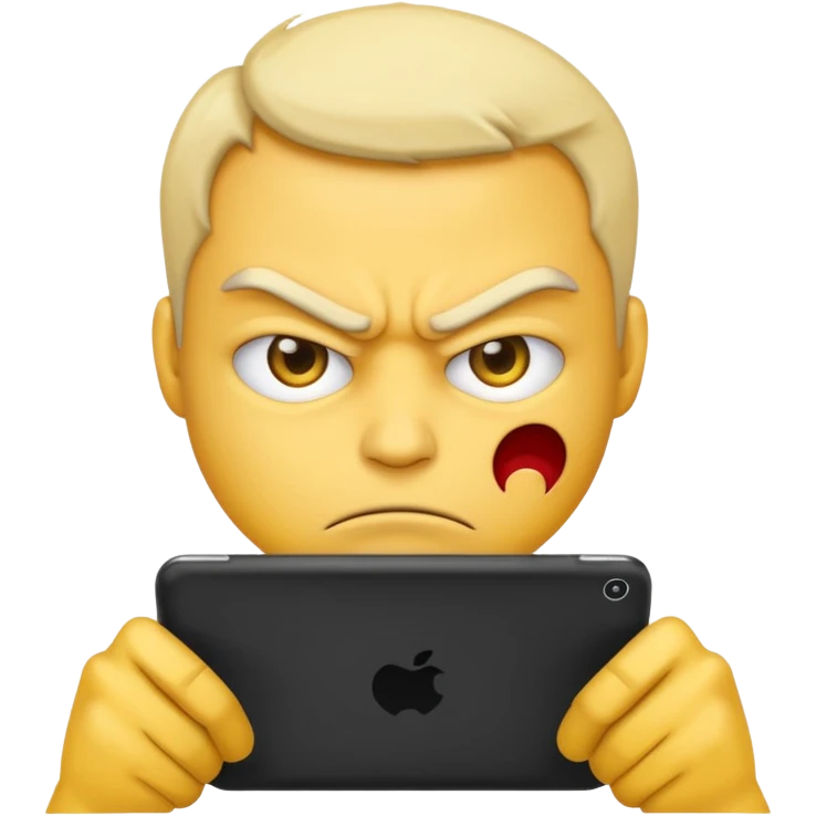 emoji drawind on tablet angry emoji