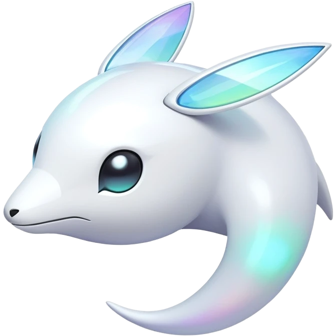 Futuristic Celestial Iridescent white pale fakemon emoji