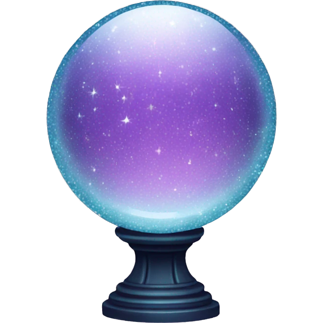 glittery crystal ball  emoji