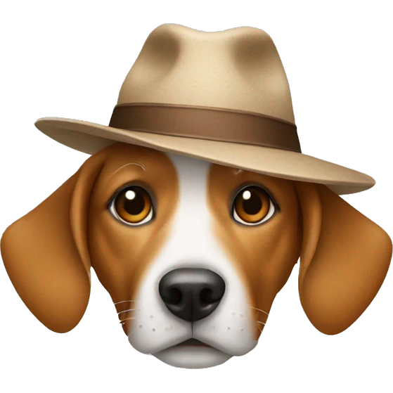 dog with hat emoji