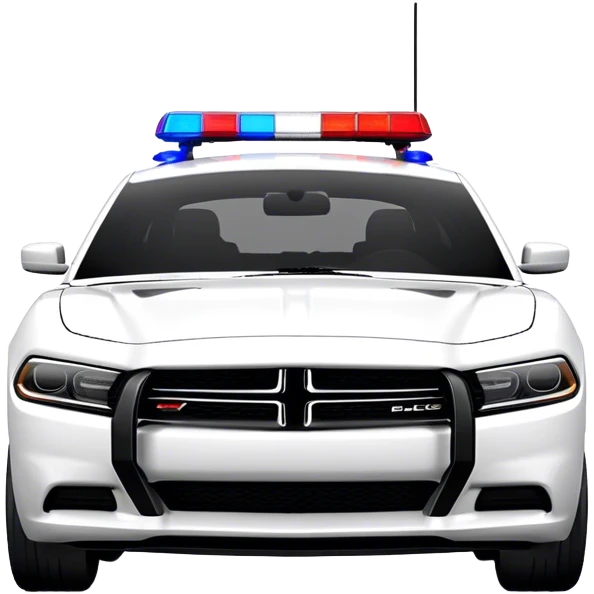 Police Car - Dodge Charger Pursuit (Model Year: 2022) (Iconic colour: Black and white) emoji