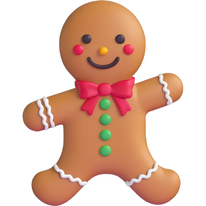 gingerbread man emoji