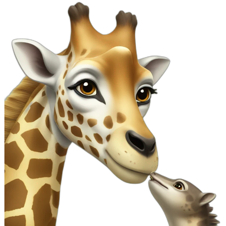 Girafe qui mange une loutre emoji