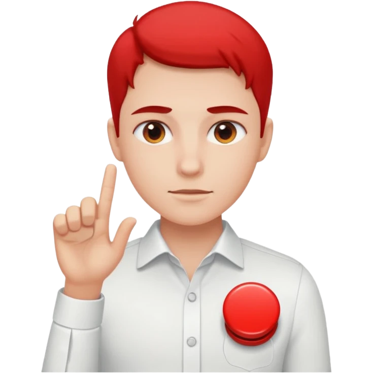 Person pressing button emoji