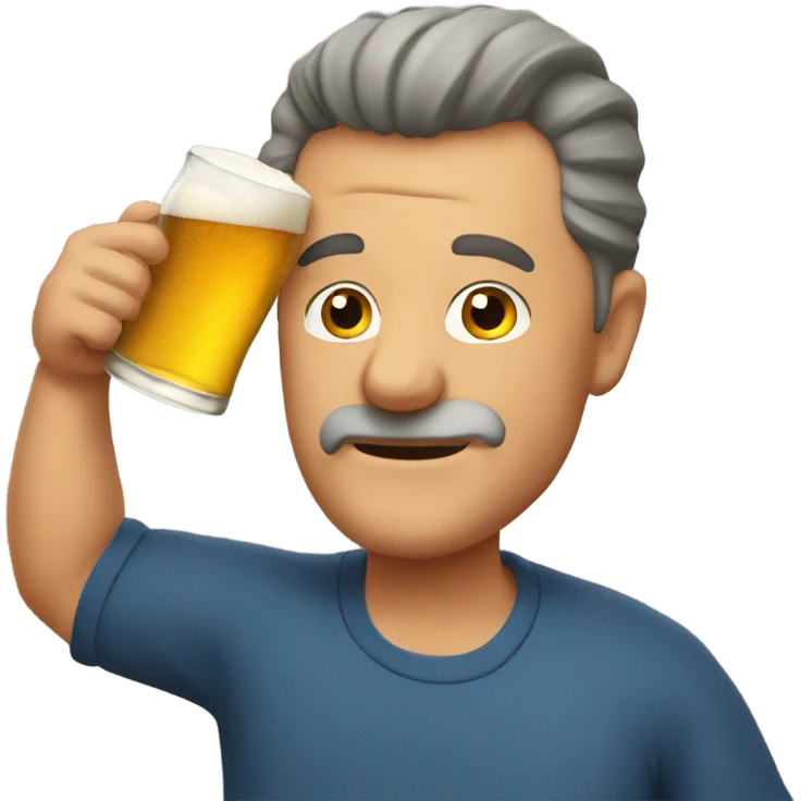 My dad drinking beer  emoji